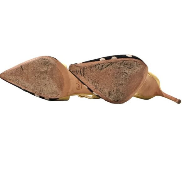 Boden Tisha Polka Dot Cow Hide and Yellow Suede Strappy Heels - Size 8.5 - Picture 14 of 16